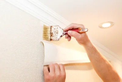 Pose de papier peint à Sainte-Léocadie — revêtements muraux et toiles de verre